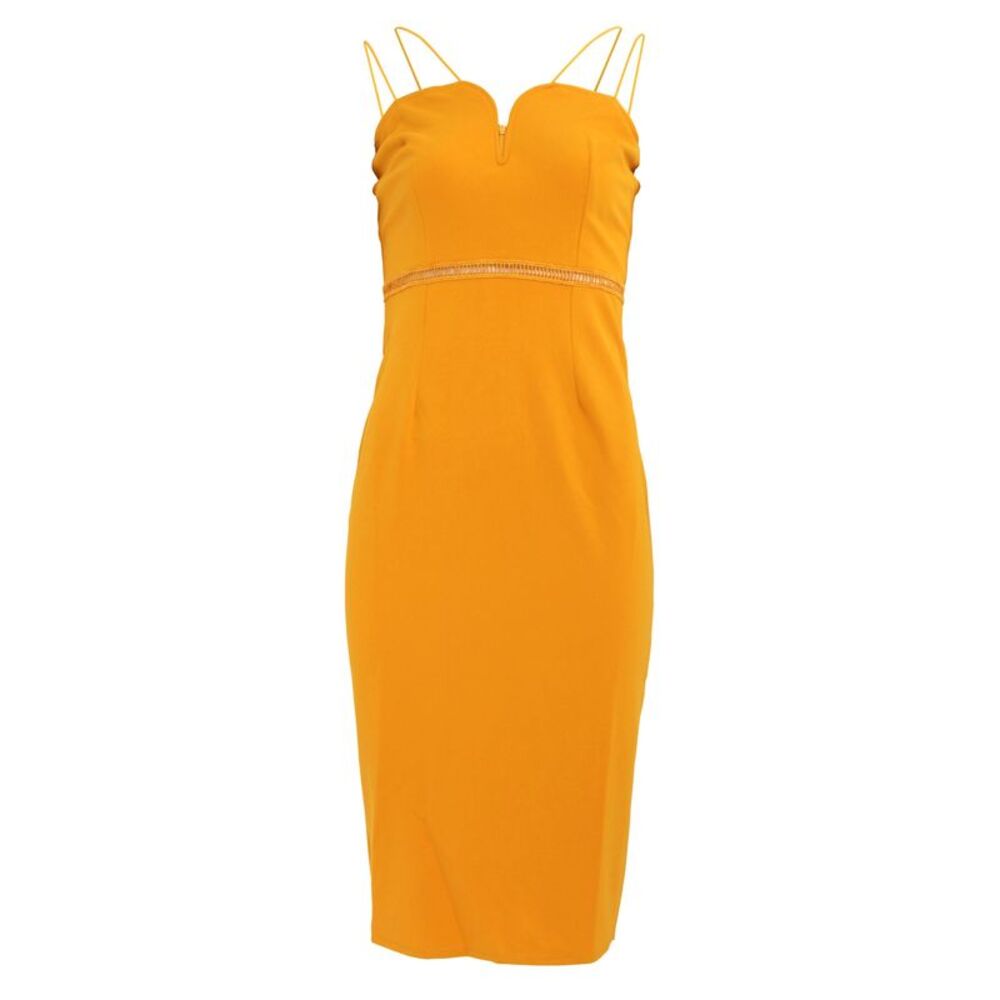 Girls On Film Womens/Ladies Midas Touch Sweetheart Midi Dress / Yellow